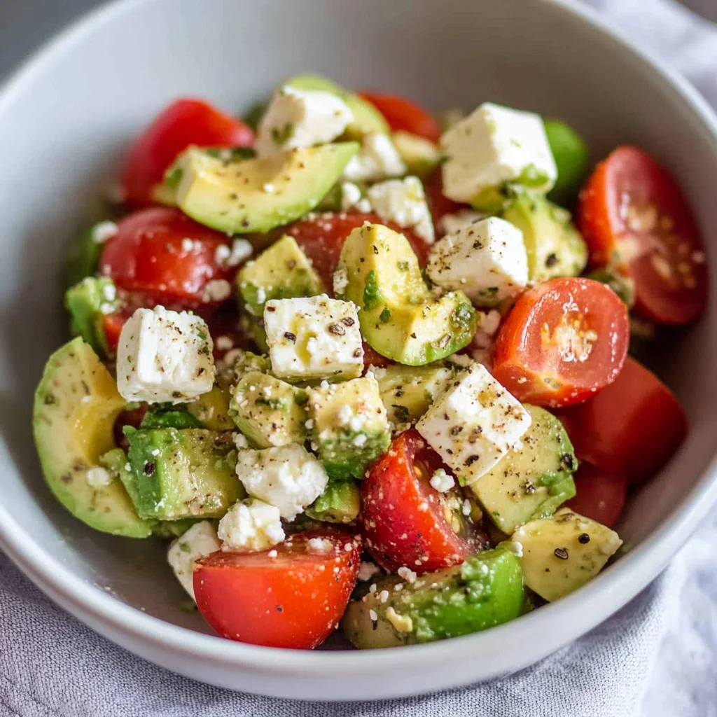 Avocado-Salat mit Feta & Tomaten
