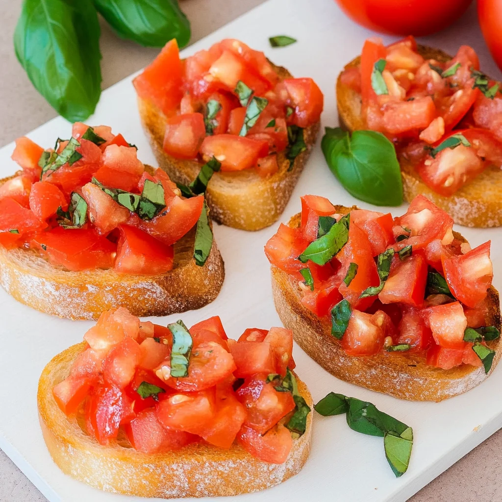 Bruschetta mit Tomaten - klassisch italienisch