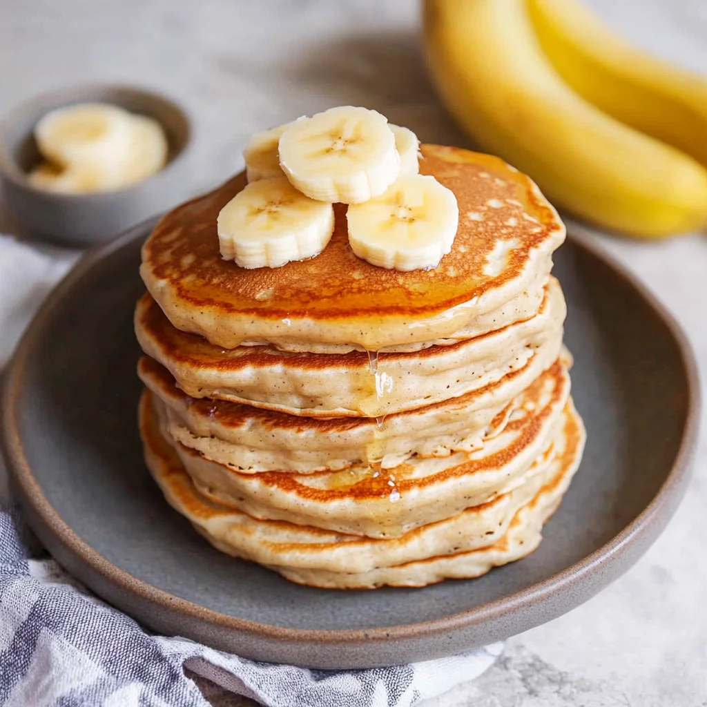 Fluffige Bananen Pancakes ohne Ei