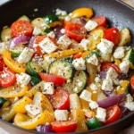 Gemüsepfanne mit Feta - einfach, schnell & lecker