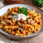 Gesunde Nudeln mit Gemüse-Soße
