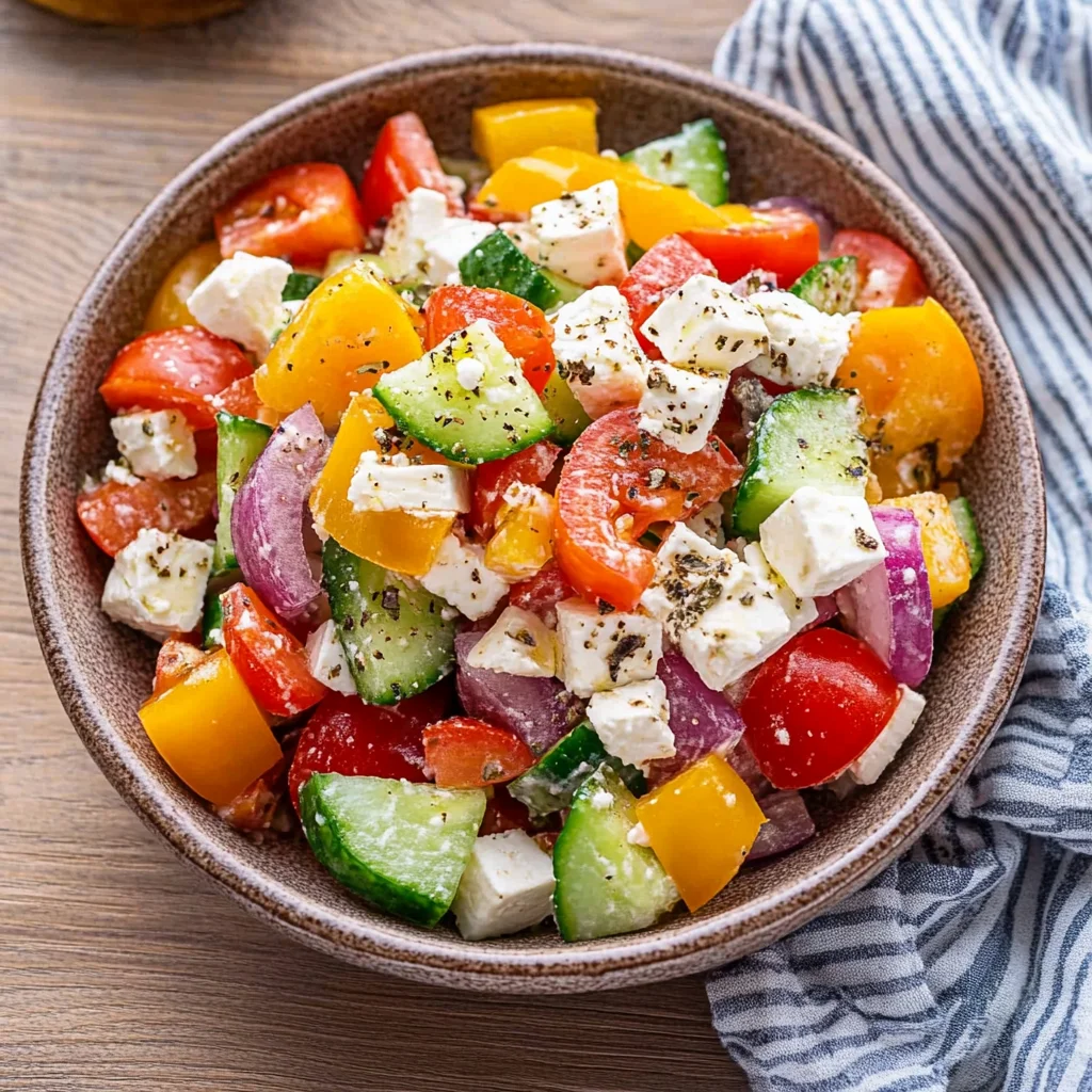 Griechischer Bauernsalat (einfaches Salat Rezept)