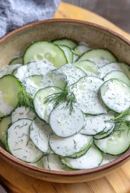Gurkensalat mit Sahne & Dill - Omas einfaches Rezept