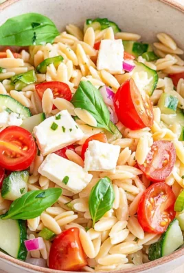 Kritharaki-Salat mit Feta - schnell & einfach