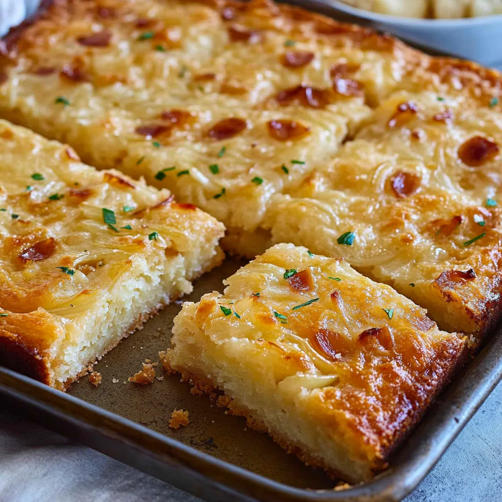 Omas Zwiebelkuchen vom Blech