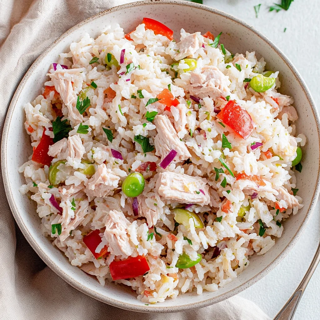 Reissalat mit Thunfisch & Paprika – so einfach