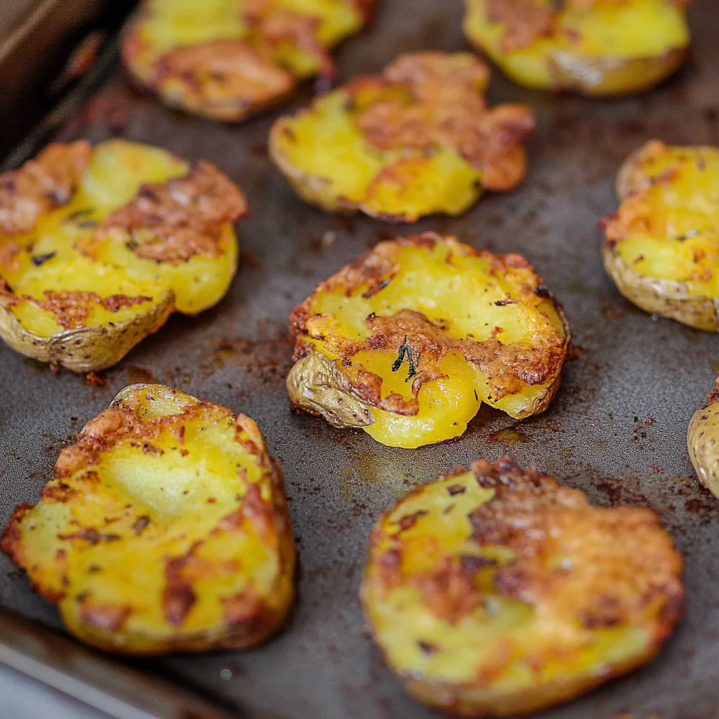 Smashed Potatoes - knusprige Quetschkartoffeln im Ofen