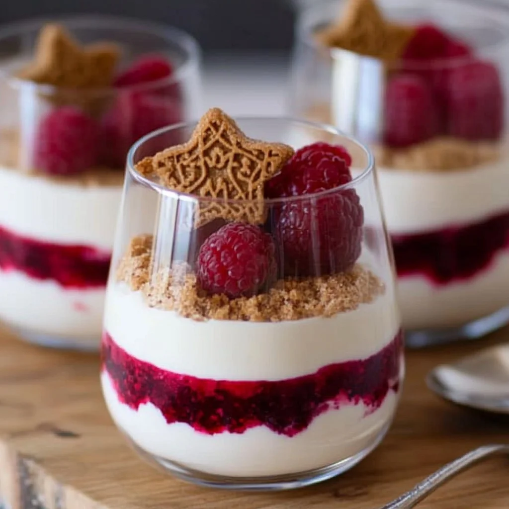 Spekulatius Dessert mit Himbeeren – Nachtisch zu Weihnachten