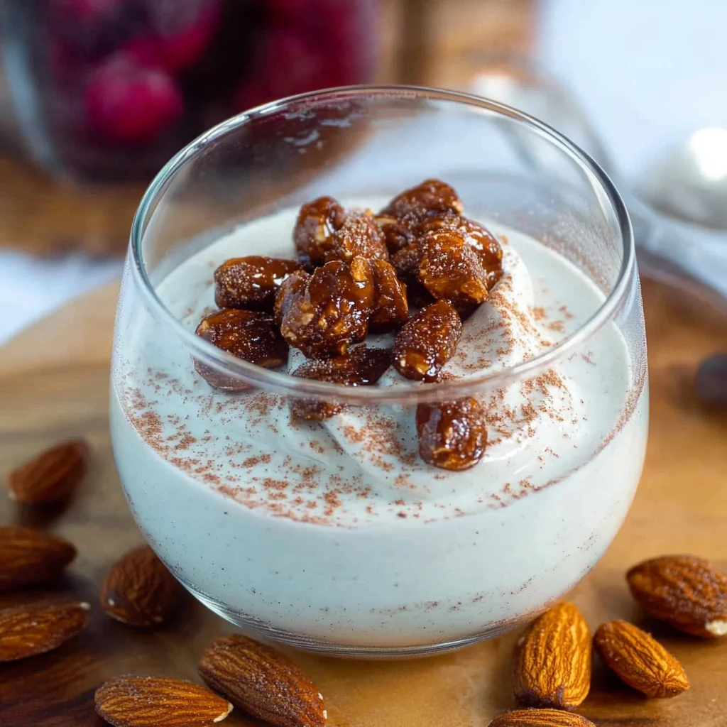 Spekulatius Dessert mit Zimt & Gebrannten Mandeln