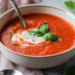 Tomatensuppe mit Reis & passierten Tomaten