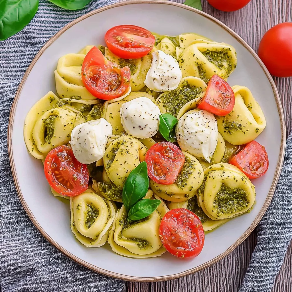 Tortellini Salat mit Pesto (schnelles Rezept)