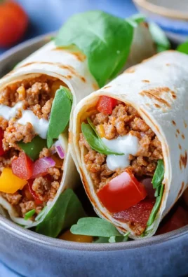 Wraps mit Hackfleisch und Käse