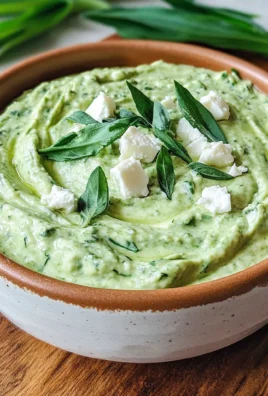 Bärlauch-Dip mit Feta & Frischkäse