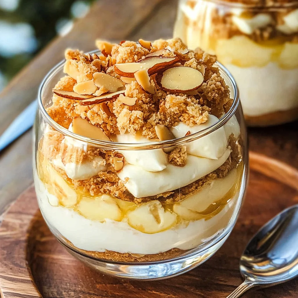 Bienenstich-Dessert - mit Löffelbiskuit