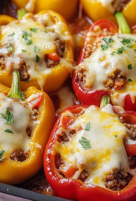 Gefüllte Paprika mit Hackfleisch im Ofen