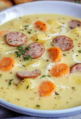 Kartoffelsuppe mit Würstchen wie von Oma