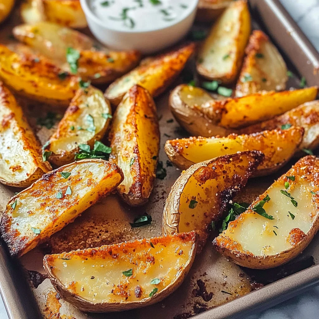 Knusprige Kartoffelspalten im Ofen