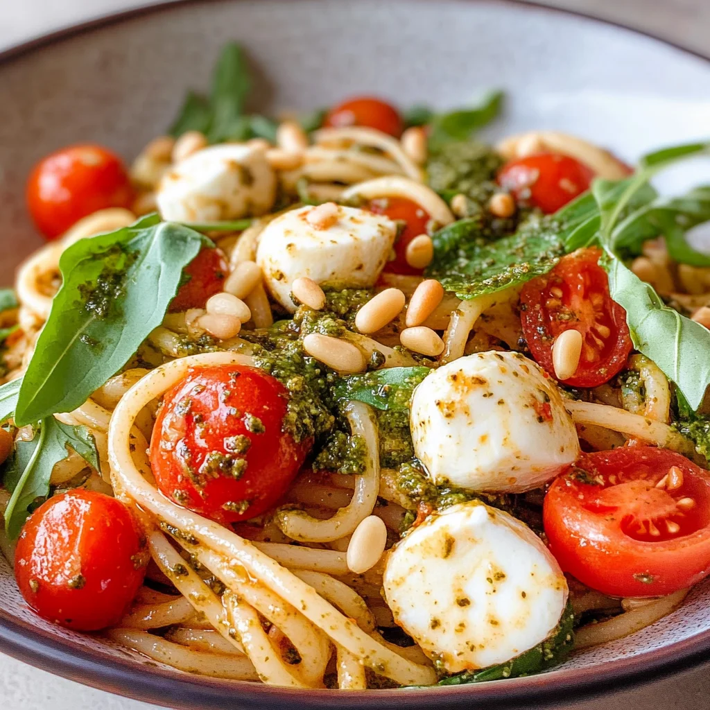 Spaghettisalat mit Pesto - schnell & einfach