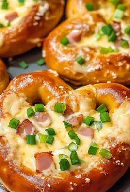 Überbackene Brezeln mit HähnchenHähnchenschinken & Käse